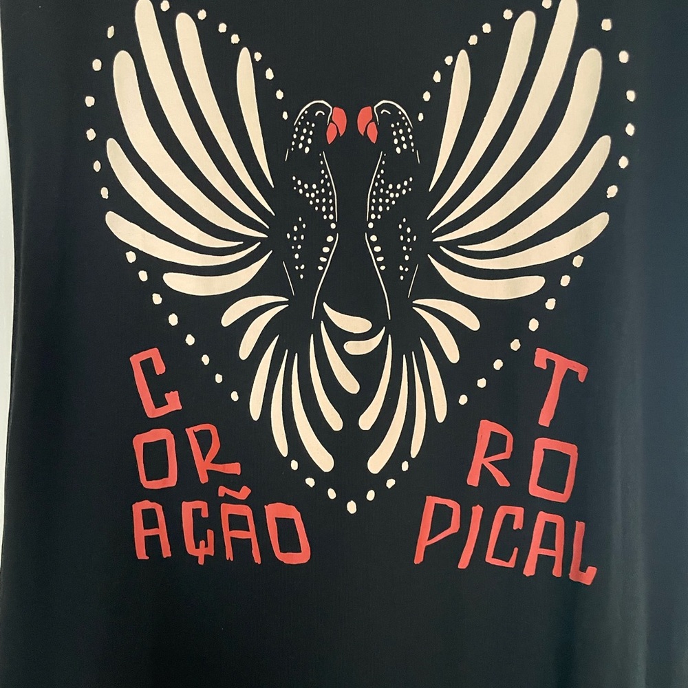 Farm Rio by Anthropologie Black Dress with Vibrant Graphic